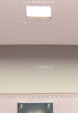 Hermès Mini Jypsiere Verso in Mauve Pale and Nata Evercolor with Palladium Hardware