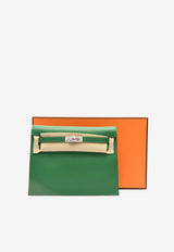 Hermès Kelly Danse Verso in Cactus and Bleu Zephyr Evercolor with Palladium Hardware