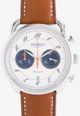 Extra Large Arceau Chronograph 42 mm Naturel Barenia Watch