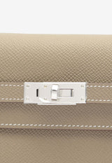 Hermès Kelly To Go Wallet in Etoupe Epsom Leather in Gold Hardware