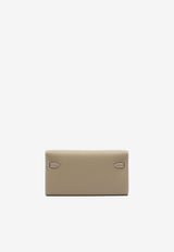 Hermès Kelly To Go Wallet in Etoupe Epsom Leather in Gold Hardware