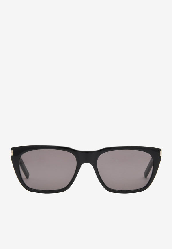 Saint Laurent Square Acetate Sunglasses Gray SL598BLACK