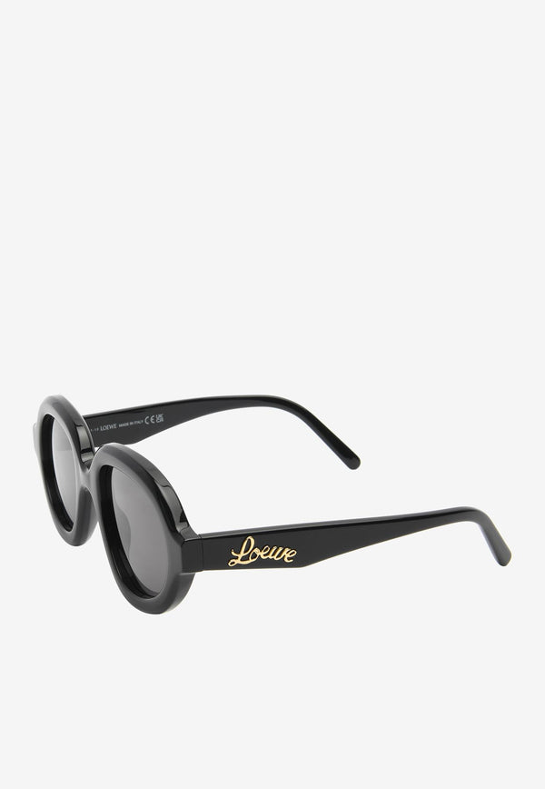 Loewe Curvy Logo Sunglasses Gray LW40105I-4901ABLACK
