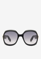 Christian Dior Lady Oval Sunglasses Gray CD40114I-5801BBLACK