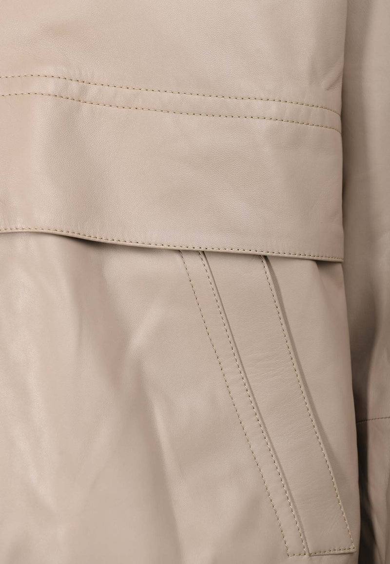 Hermès Reversible Zipped Leather and Technical Mesh Jacket