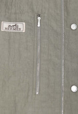 Hermès Zipped Hooded Jacket in Technical Crisp Cotton