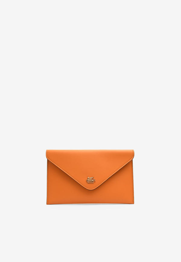 Etro Envelope Leather Pouch Orange 231P1N1172192ORANGE