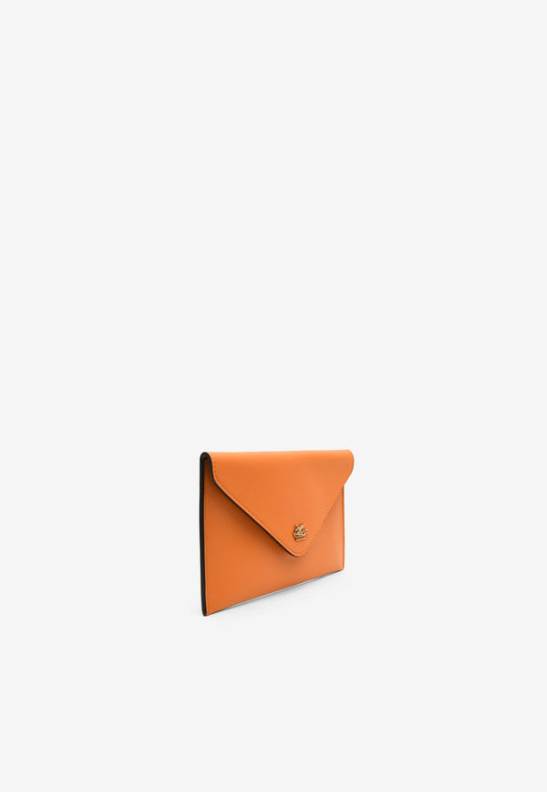 Etro Envelope Leather Pouch Orange 231P1N1172192ORANGE