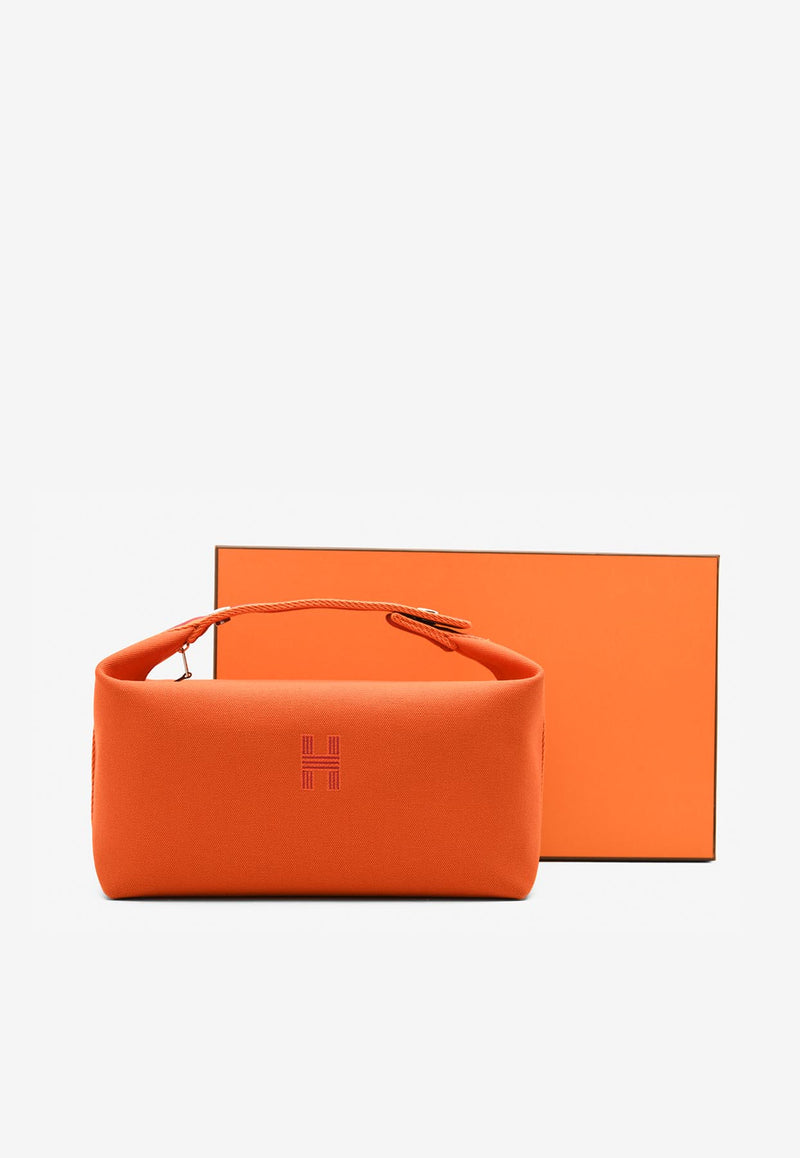 Hermes Orange Fleu Large Bride-a-Brac in Orange Feu Canvas