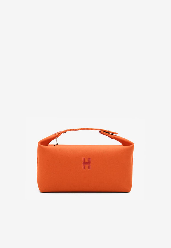 Hermes Orange Fleu Large Bride-a-Brac in Orange Feu Canvas