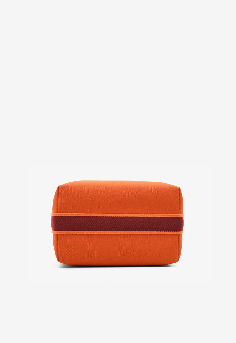 Hermes Orange Fleu Large Bride-a-Brac in Orange Feu Canvas