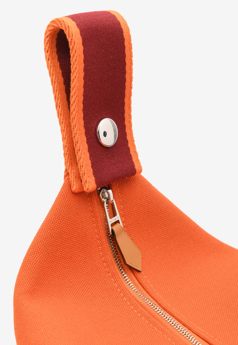 Hermes Orange Fleu Large Bride-a-Brac in Orange Feu Canvas