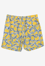 Hermès Quincaillerie Equestre Print Swim Shorts