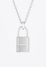 Hermès Kelly Cadenas Pendant Necklace in White Gold and Diamonds