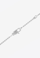 Hermès Kelly Cadenas Pendant Necklace in White Gold and Diamonds