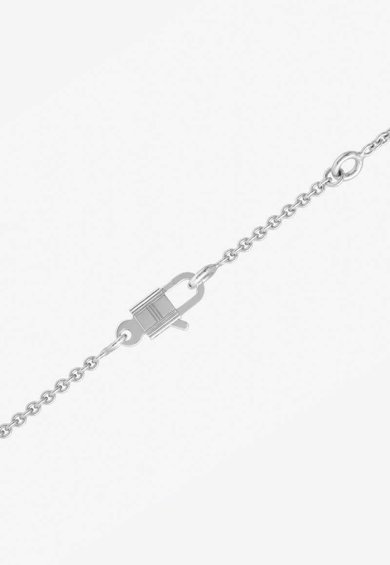 Hermès Kelly Cadenas Pendant Necklace in White Gold and Diamonds