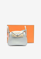 Mini Lindy 20 in Bleu Pale Clemence Leather with Palladium Hardware