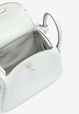 Mini Lindy 20 in Bleu Pale Clemence Leather with Palladium Hardware