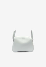 Mini Lindy 20 in Bleu Pale Clemence Leather with Palladium Hardware