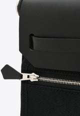 Hermès Mini Herbag Zip 20 Retourne in Black Militaire Canvas and Hunter Leather with Palladium Hardware