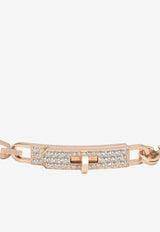 Hermès Kelly PM Chaine Bracelet in Rose Gold and Half Diamonds