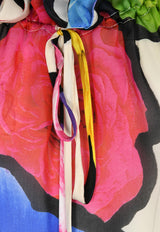 Rose Print Chiffon Blouse