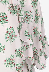 Floral Print Ruffled Blouse