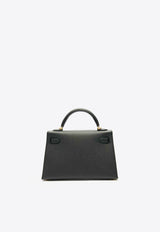 Mini Kelly 20 Sellier in Black Epsom Leather with Gold Hardware