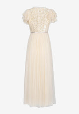 Shirley Ribbon Bodice Sequined Gown