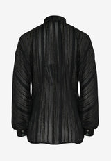 Guipure Lace Long-Sleeved Shirt