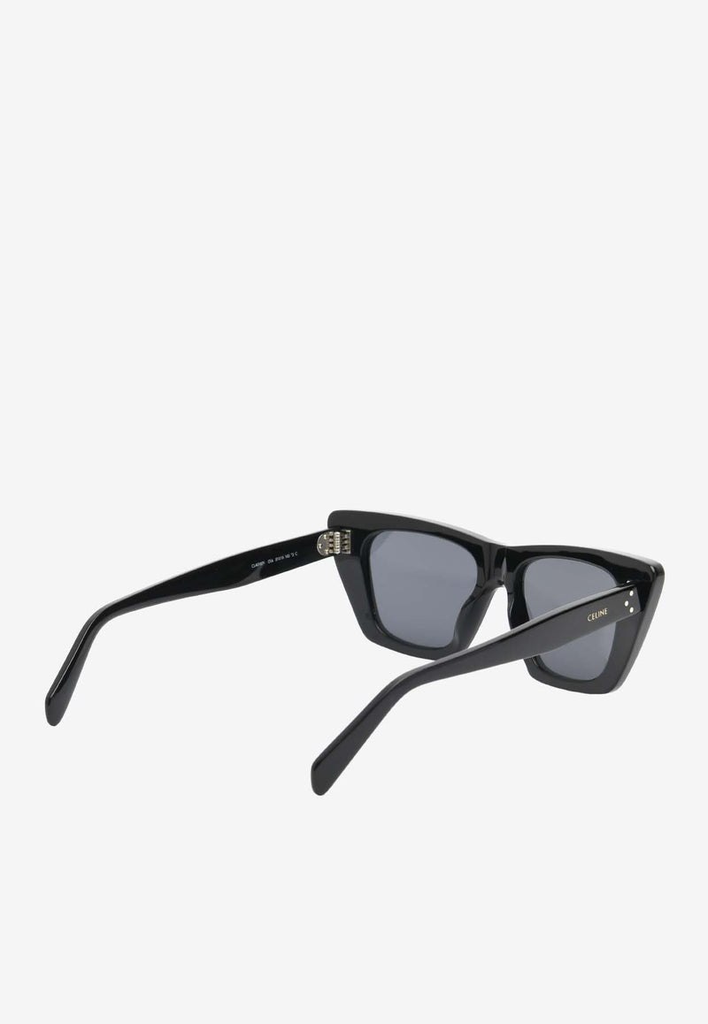 Celine Bold 3 Dots Cat-Eye Sunglasses Gray CL40187IBLACK