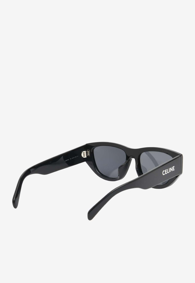 Celine Monochroms Cat-Eye Sunglasses Gray CL40278UBLACK