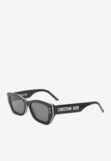 Dior DiorPacific Star Square Sunglasses Gray CD40113U@5301ABLACK