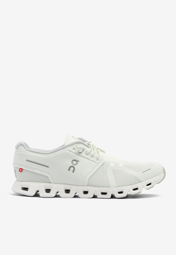 On Running Cloud 5 Low-Top Mesh and Leather Sneakers White ORC5LTMLSICE/WHITEM