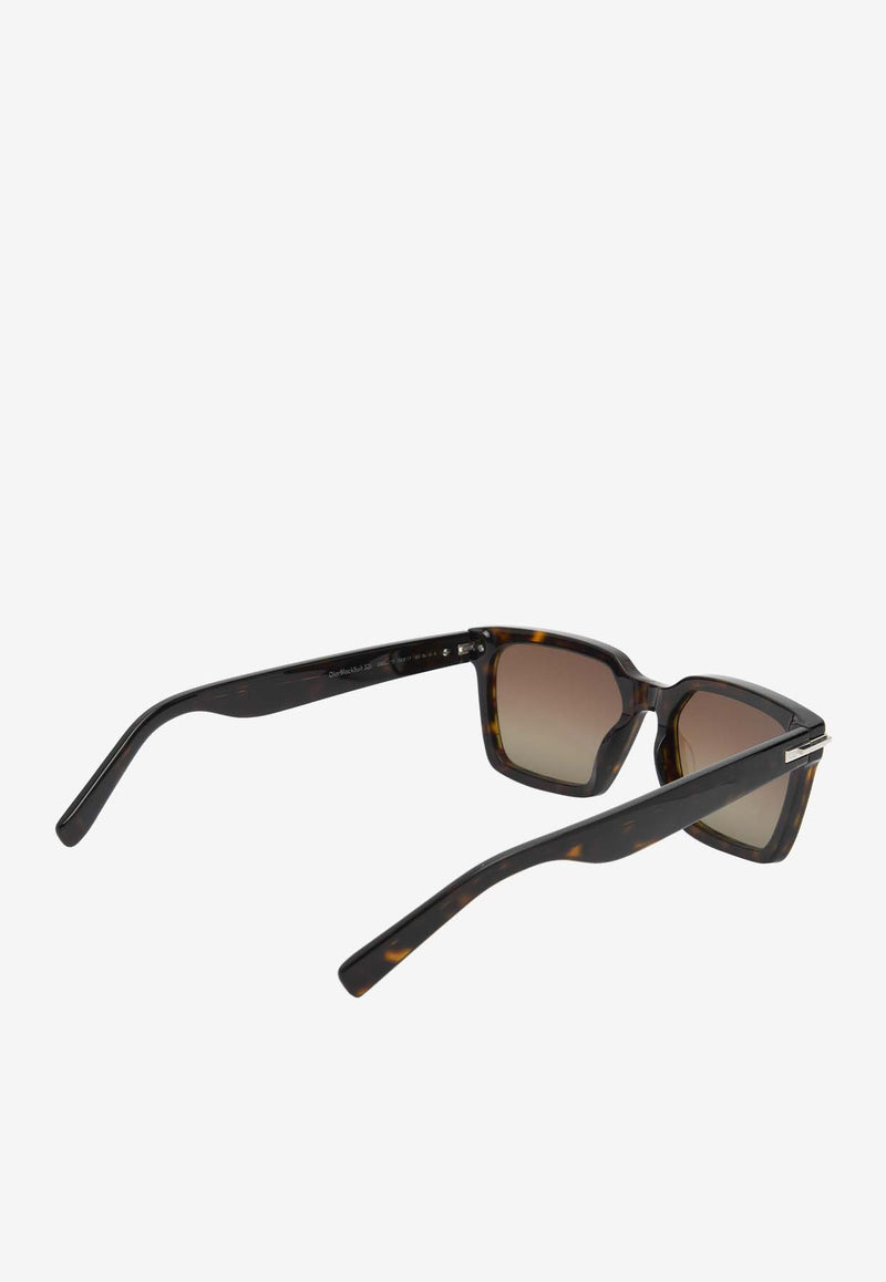 Dior Homme DiorBlack Suit Square-Shape Sunglasses Brown DM40032I@5452FBROWN