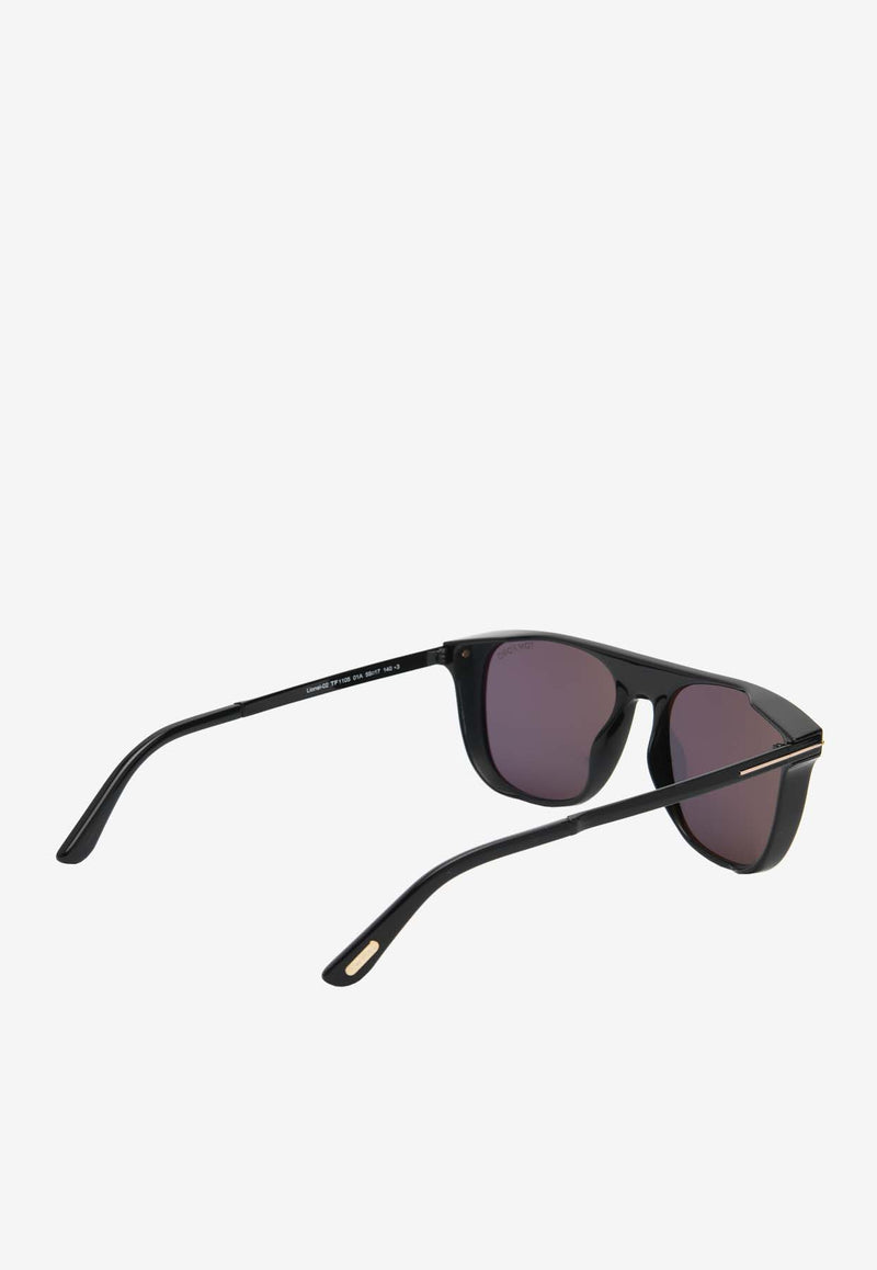 Tom Ford Lionel Square-Shaped Sunglasses Gray FT110501A55BLACK