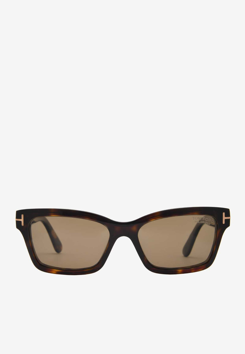 Tom Ford Mikel Havana Square Sunglasses Brown FT108552H54BROWN