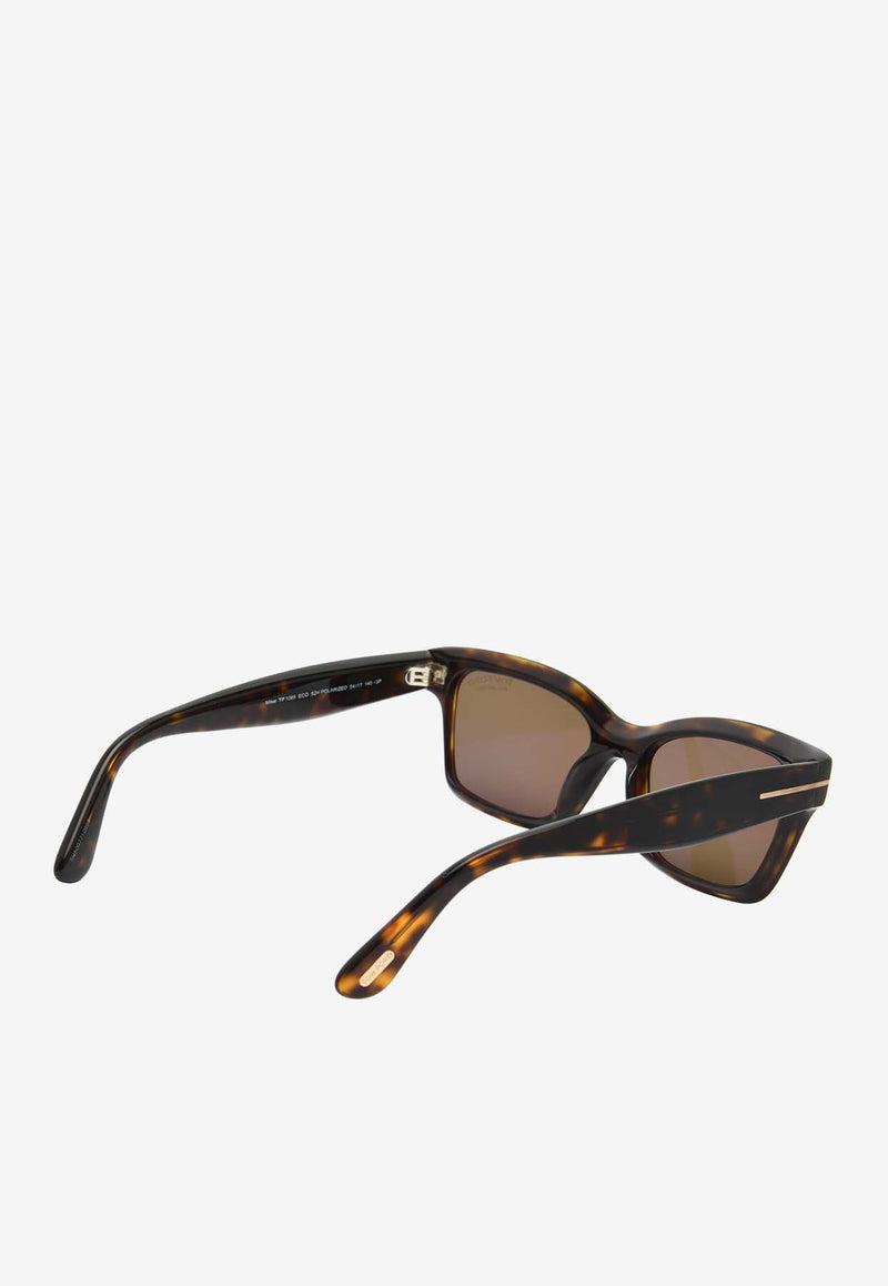 Tom Ford Mikel Havana Square Sunglasses Brown FT108552H54BROWN