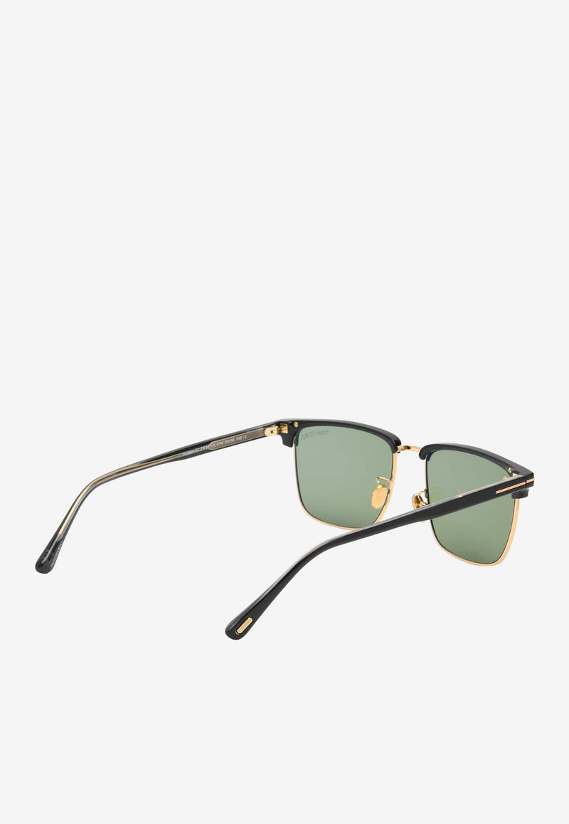 Tom Ford Hudson Square Sunglasses Green FT0997-H01N55GREEN