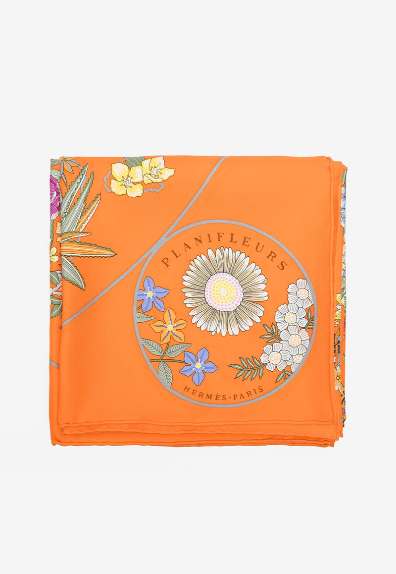 Hermès Planifleurs Silk Scarf Orange H003965S-08