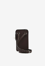 Hermès Hac a Box Phone Case in Rouge Sellier Epsom with Palladium Hardware