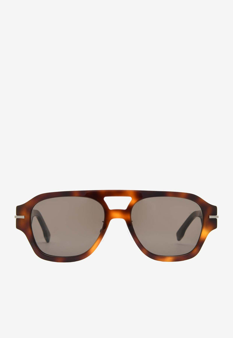 Fendi Fendigraphy Square Sunglasses Brown FE40130FBROWN MULTI