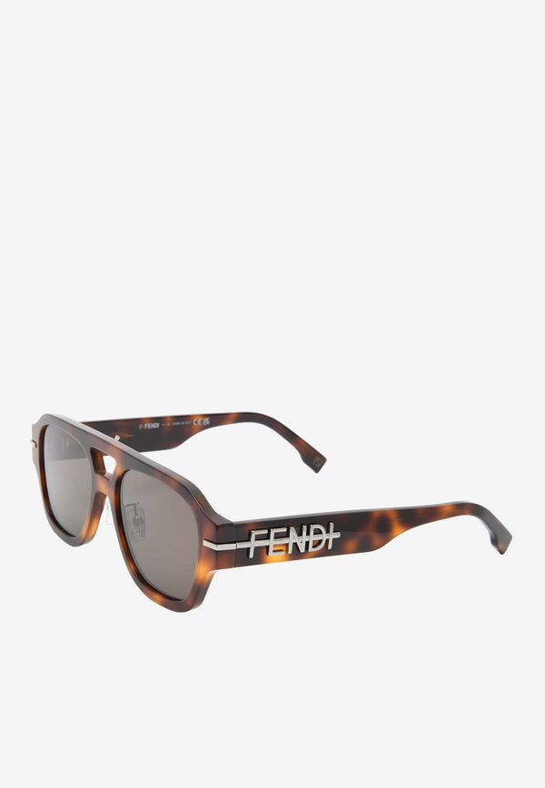 Fendi Fendigraphy Square Sunglasses Brown FE40130FBROWN MULTI