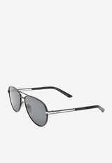 Prada Double-Bridge Aviator Sunglasses Gray 0PRA54SDARK GREY/FLINT