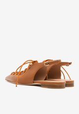 Malone Souliers Alia 10 Pointed Flats in Leather ALIA10-6BROWN