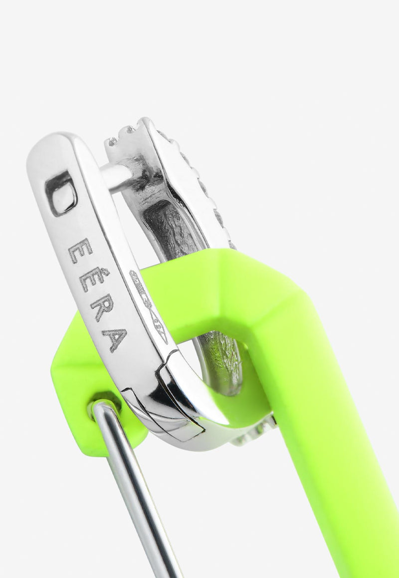 توصيل فوري - حلق كيارا صغير 18 قيراط بالألماس