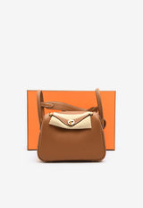 Hermès Mini Lindy 20 in Gold Clemence Leather with Gold Hardware