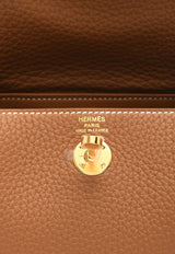 Mini Lindy 20 in Gold Clemence Leather with Gold Hardware
