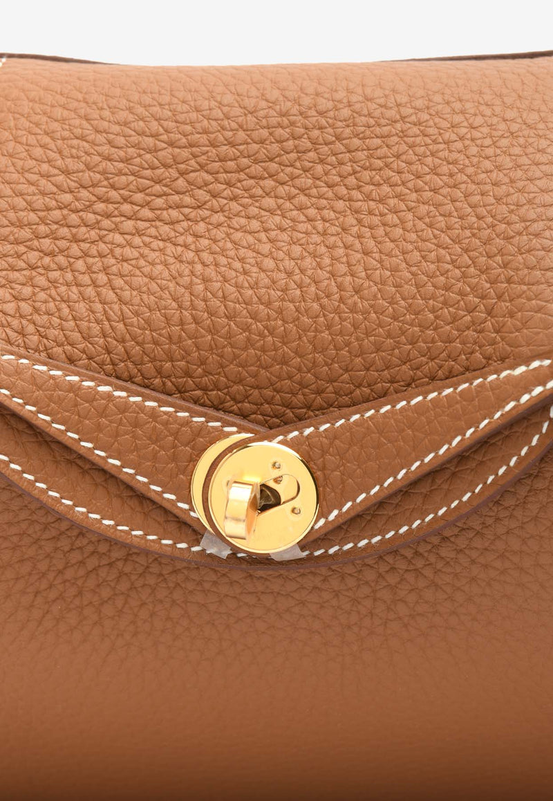 Hermès Mini Lindy 20 in Gold Clemence Leather with Gold Hardware