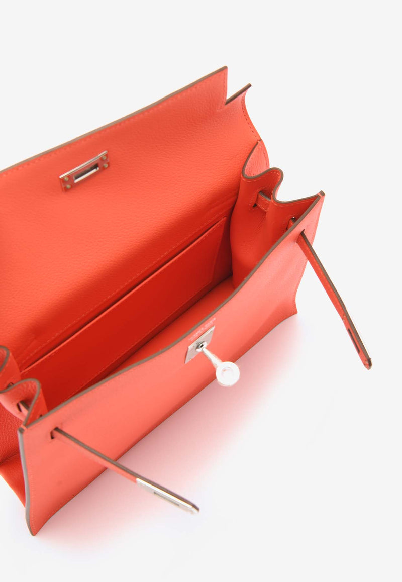 Hermès Kelly Danse in Orange Field Evercolor Leather with Gold Hardware